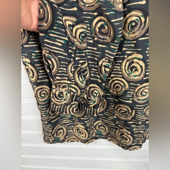 Vintage Natural Issue men’s 100% silk abstract design long sleeve shirt. Size L - Picture 7 of 7